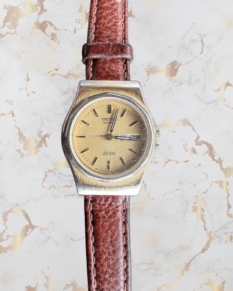 Gullfarget Seiko Dameklokke