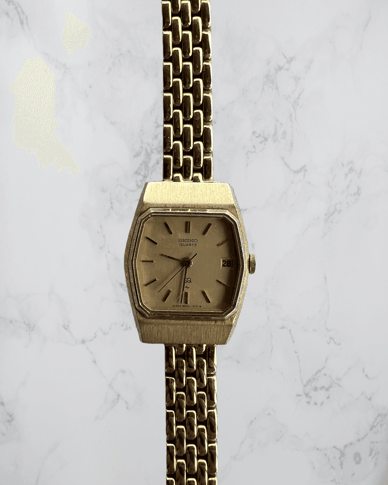 Gullfarget Seiko Dameklokke